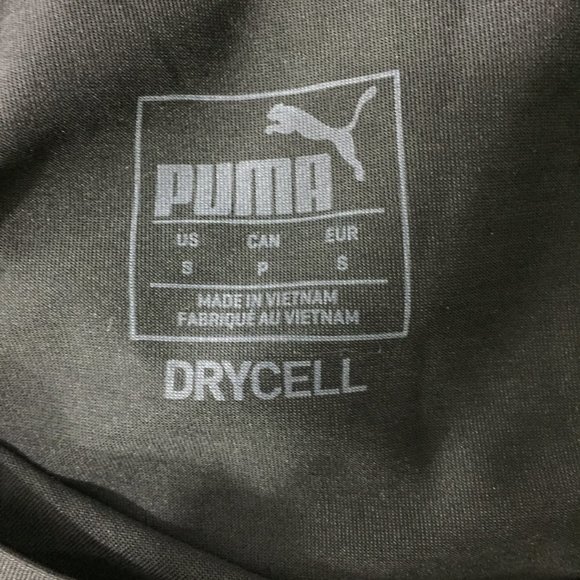 PUMA Black Silver Glittery Large Logo Print Wide Armhole DRY CELL Tank Top - Picture 2 of 9